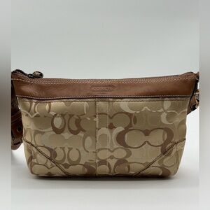 COACH Canvas/Leather Brown Bag